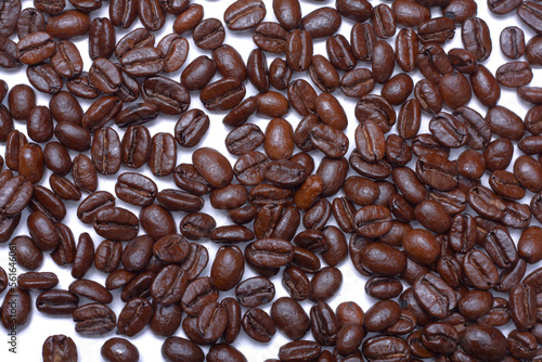  coffee beans on white background
