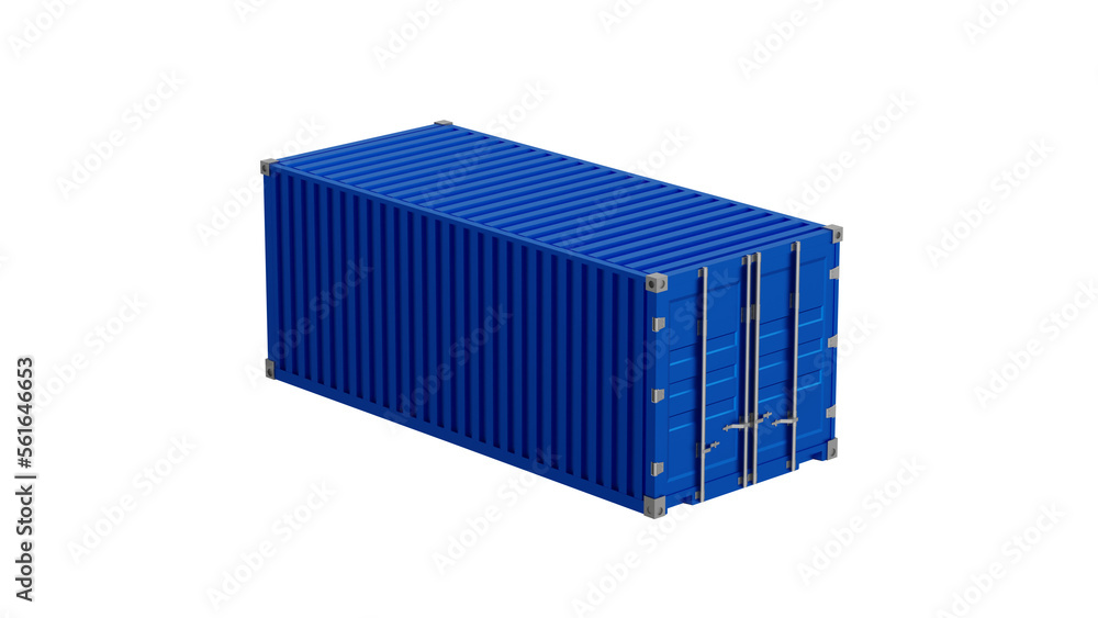 blue container isolated on white, 3d rendering container PNG blue container isolated on white, 3d rendering container PNG