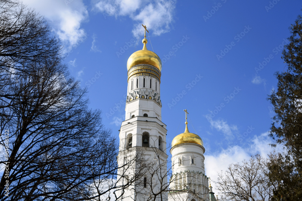 Moscow Kremlin architecture. Popular landmark.