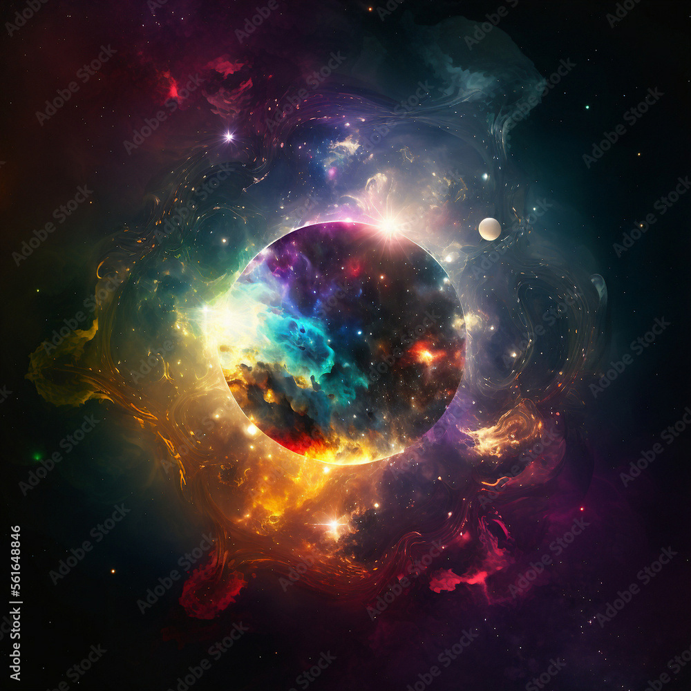 galaxy with stars, generative AI galaxy with stars, generative AI