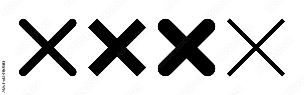 Close icon vector for web and mobile app. Delete sign and symbol. cross sign Close icon vector for web and mobile app. Delete sign and symbol. cross sign