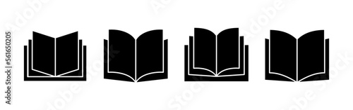 Book icon vector for web and mobile app. open book sign and symbol. ebook icon