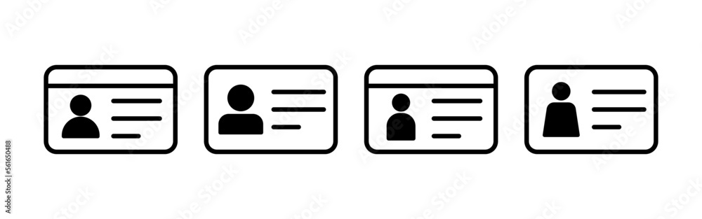License icon vector for web and mobile app. ID card icon. driver license, staff identification card License icon vector for web and mobile app. ID card icon. driver license, staff identification card