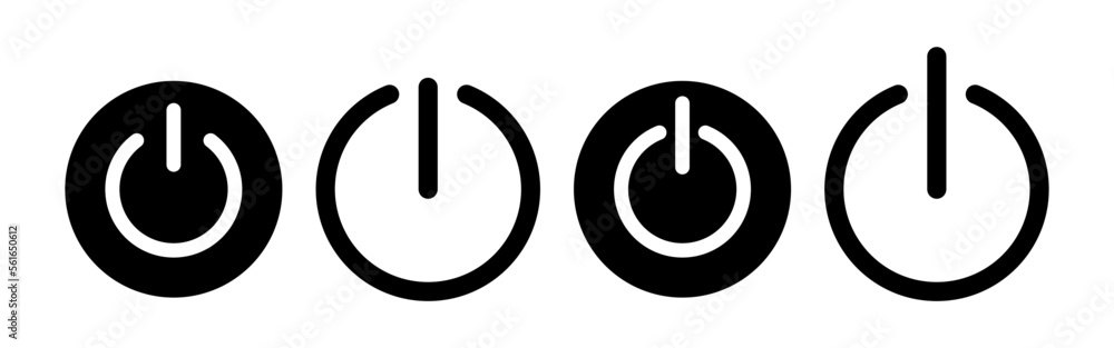 Power icon vector for web and mobile app. Power Switch sign and symbol. Electric power Power icon vector for web and mobile app. Power Switch sign and symbol. Electric power
