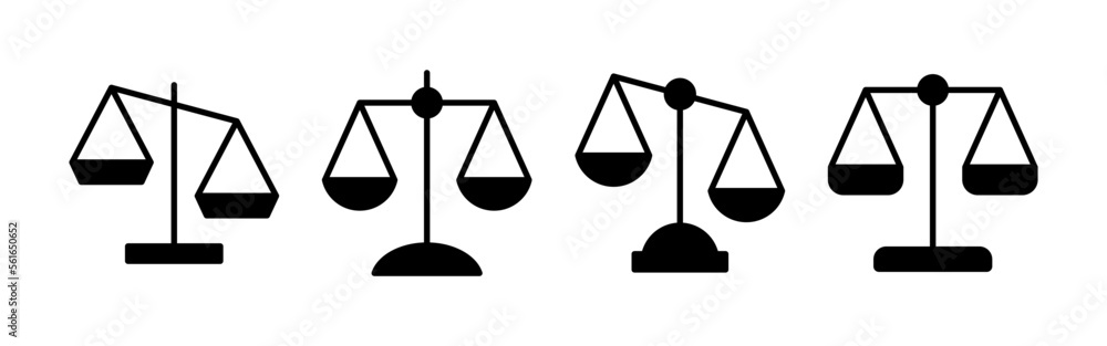 Scales icon vector for web and mobile app. Law scale icon. Justice sign and symbol Scales icon vector for web and mobile app. Law scale icon. Justice sign and symbol