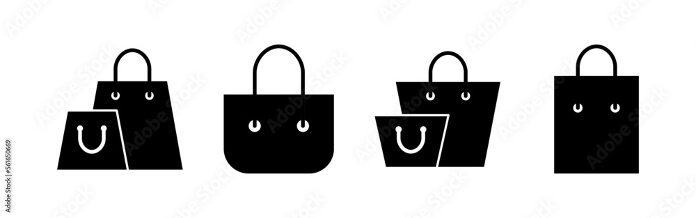 Shopping bag icon vector for web and mobile app. shopping sign and symbol