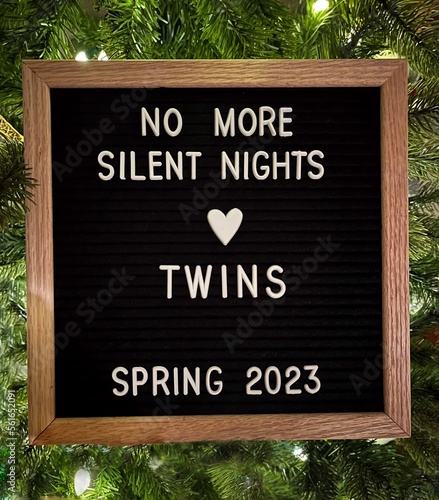 Clever pregnancy announcement for twin pregnancy