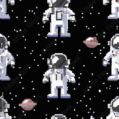 Astronaut pattern in space