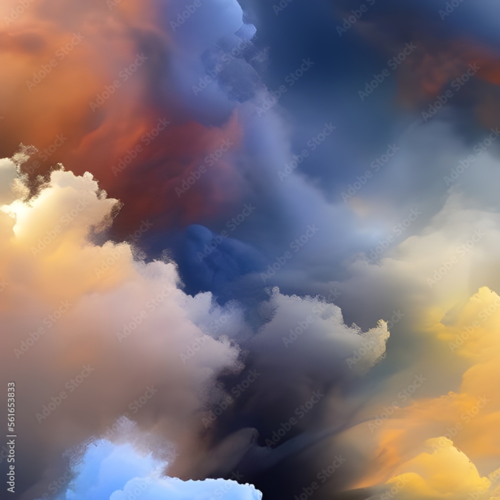 Fototapeta premium Colorful smoky clouds 5