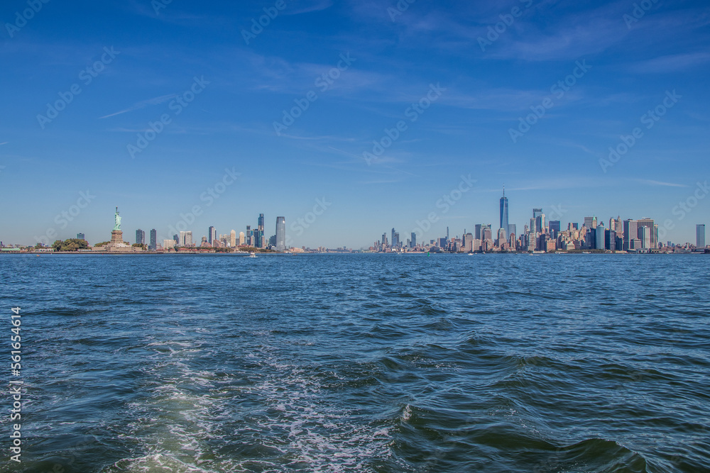 View of New York Harbour and the skyline