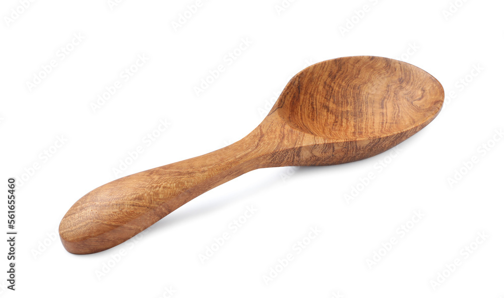 New handmade wooden spoon isolated on white New handmade wooden spoon isolated on white