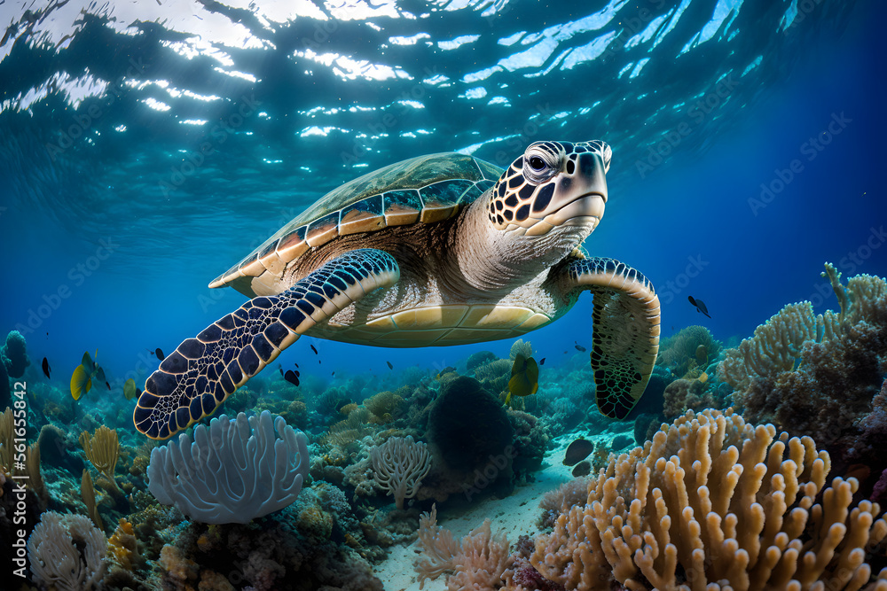 green sea turtle - generated by AI green sea turtle - generated by AI