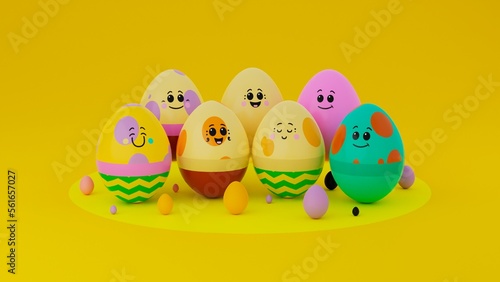 Easter Eggs in a row