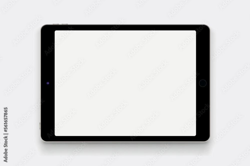 a realistic lying tablet on white backdrop a realistic lying tablet on white backdrop
