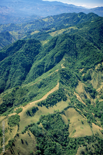 Aerial views of coffee plantations, near San Jose photo