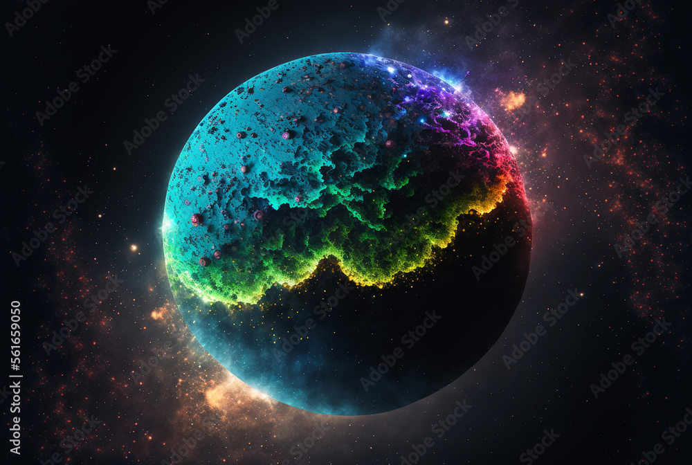 Obraz premium Planet in space, sci-fi