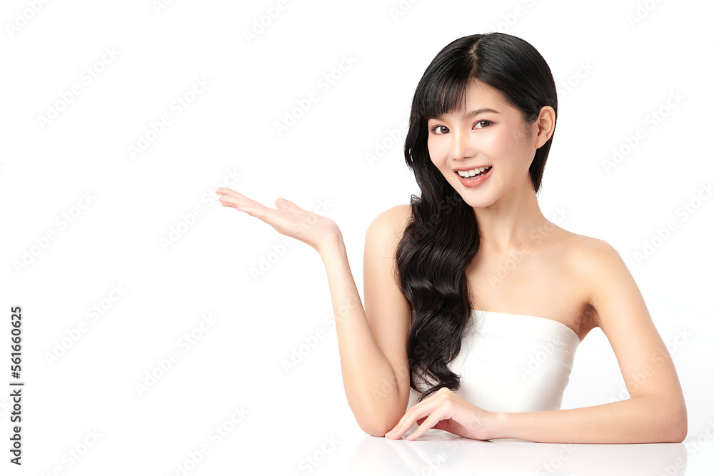 Beautiful young asian woman with clean fresh skin on white background, Face care, Facial treatment, Cosmetology, beauty and spa, Asian women portrait. Beautiful young asian woman with clean fresh skin on white background, Face care, Facial treatment, Cosmetology, beauty and spa, Asian women portrait.
