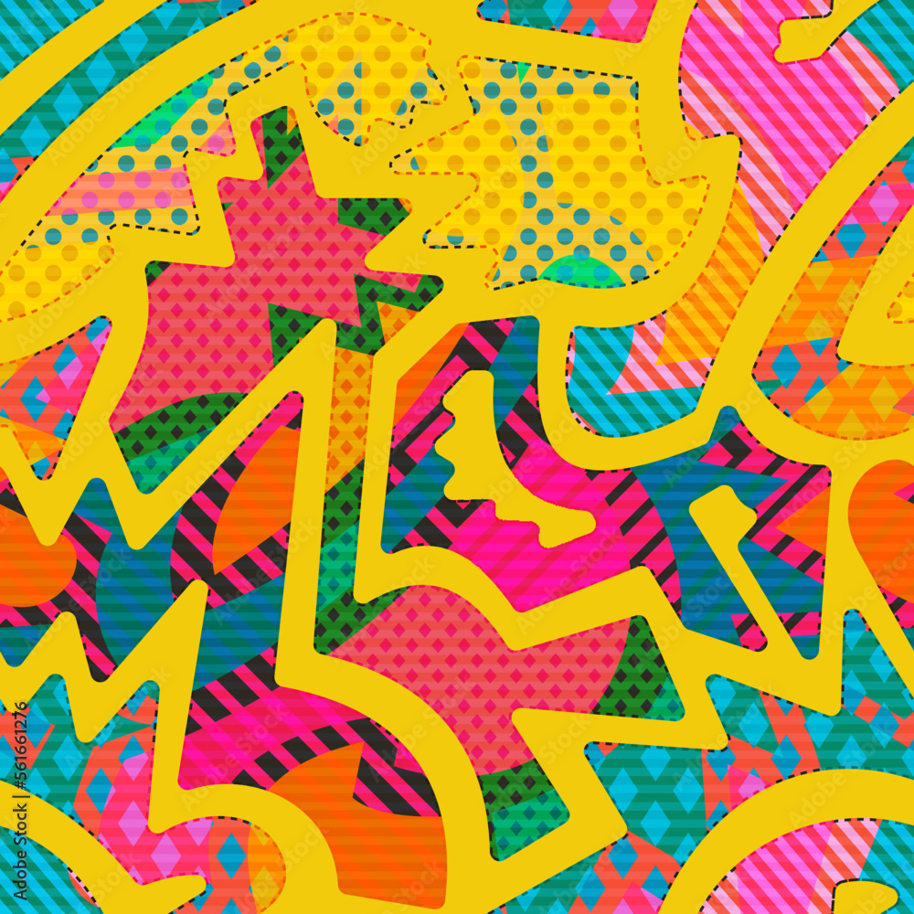 Colorful fabric geometric seamless pattern Colorful fabric geometric seamless pattern