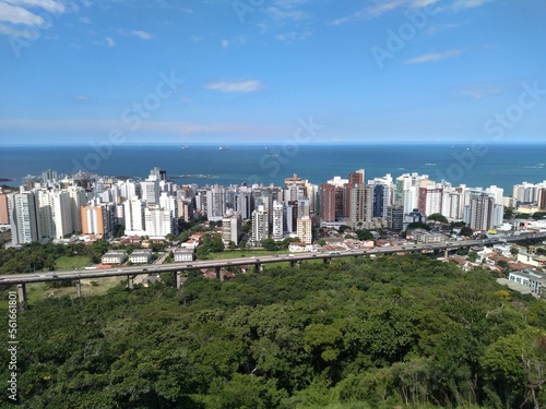 View of the city of Vila Velha from Penha covent. Place of great tourist and religious importance, it is possible to have a beautiful view of the city.