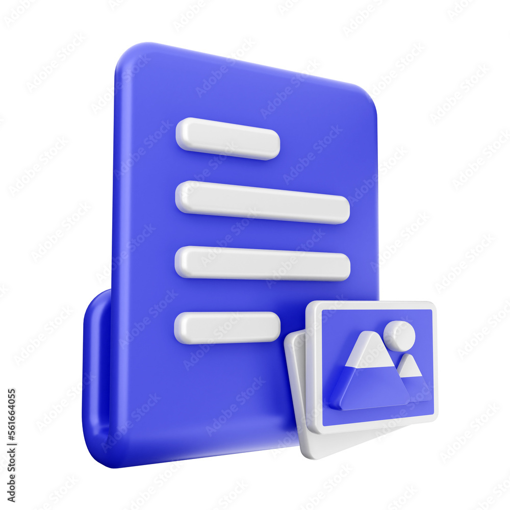 3d file folder image photo data icon illustration render 3d file folder image photo data icon illustration render