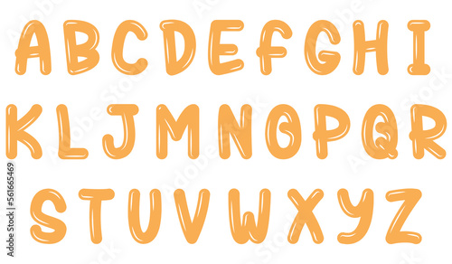 Balloon typography  Abstract digital alphabet font. Creative vector illustration