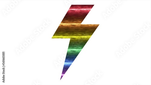 LGBT lightning icon rainbow abstract lesbian, gay, bisexual, and transgender flag photo