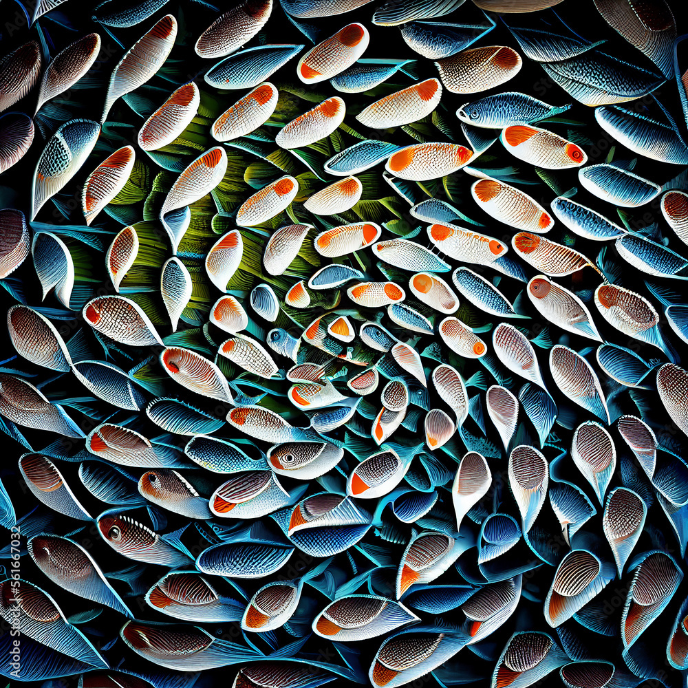 Abstract background with fish Abstract background with fish