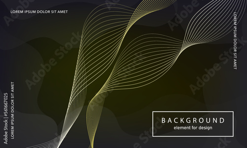 Abstract background. Wave element for design poster. Digital frequency track equalizer. Stylized line art. Colorful shiny wave lines created using blend tool. Curved wavy line smooth stripe. Vector.