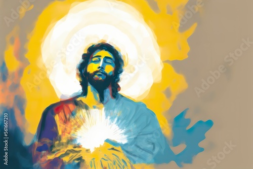 Foto religious spiritual illustration background faith art prayer christianity digita