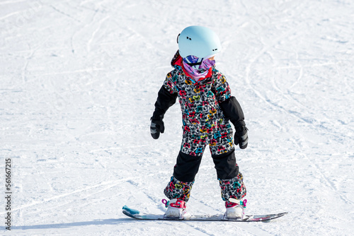 Vászonkép People are having fun in downhill skiing and snowboarding
