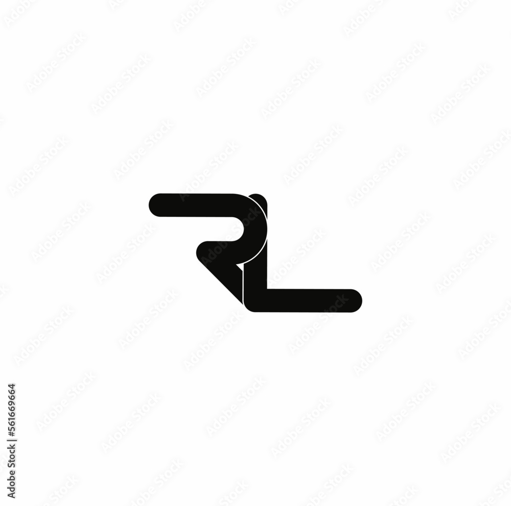 rl lr r l monogram logo isolated on white background rl lr r l monogram logo isolated on white background