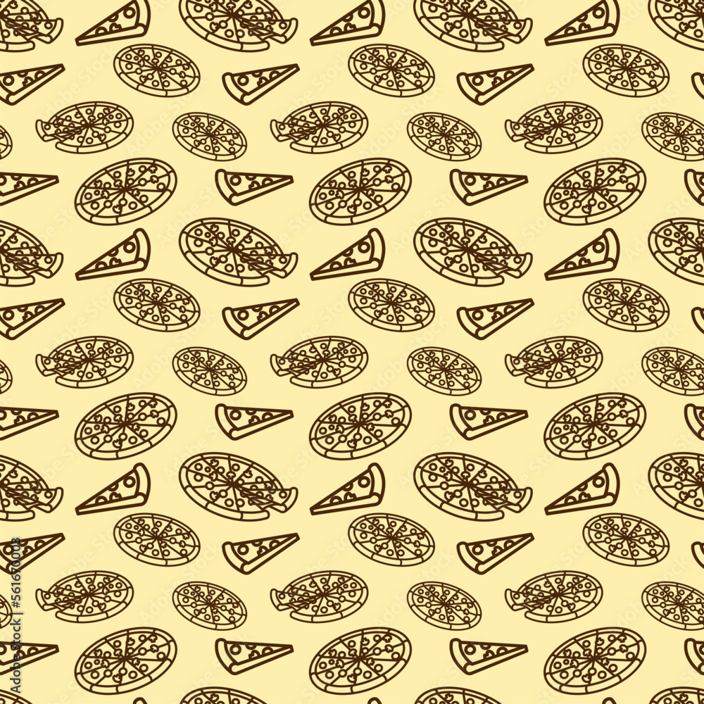 vector icon of cute pattern line doodle fast food pizza vector icon of cute pattern line doodle fast food pizza