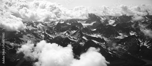 Black and white mountains in Alaska