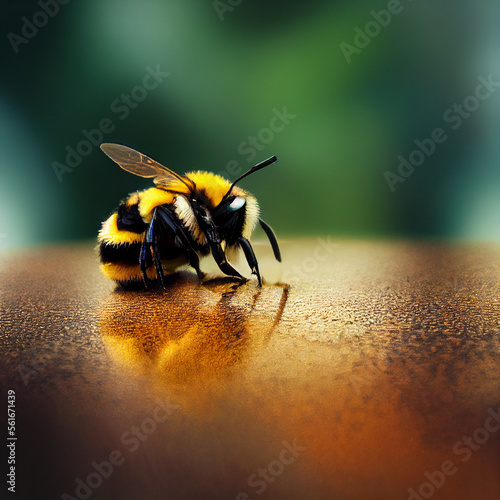 bee on a surface