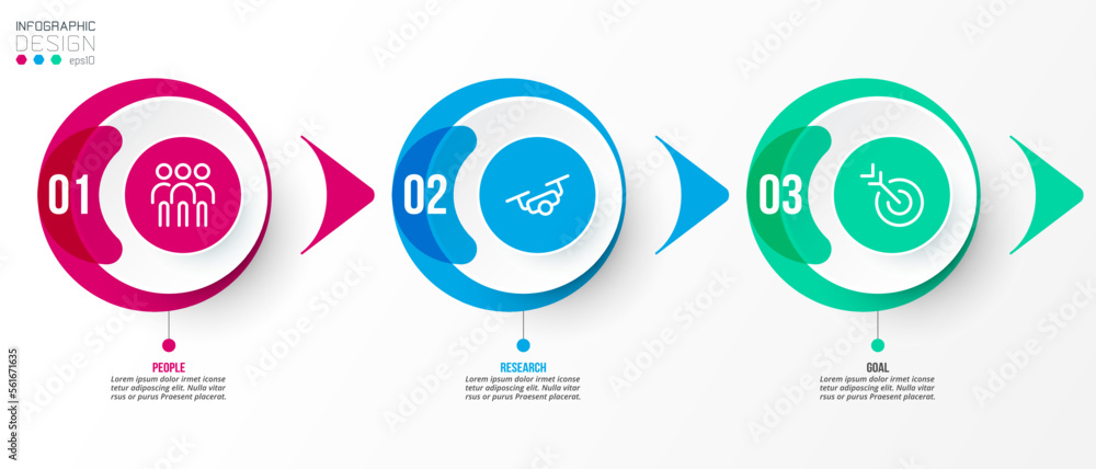 Infographic template business concept with step. Infographic template business concept with step.