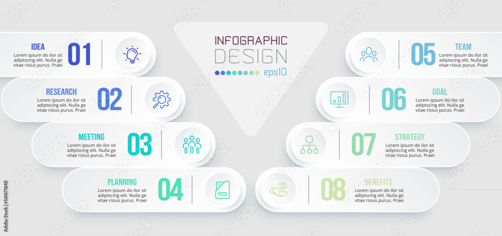 Obraz premium Infographic template business concept with workflow.