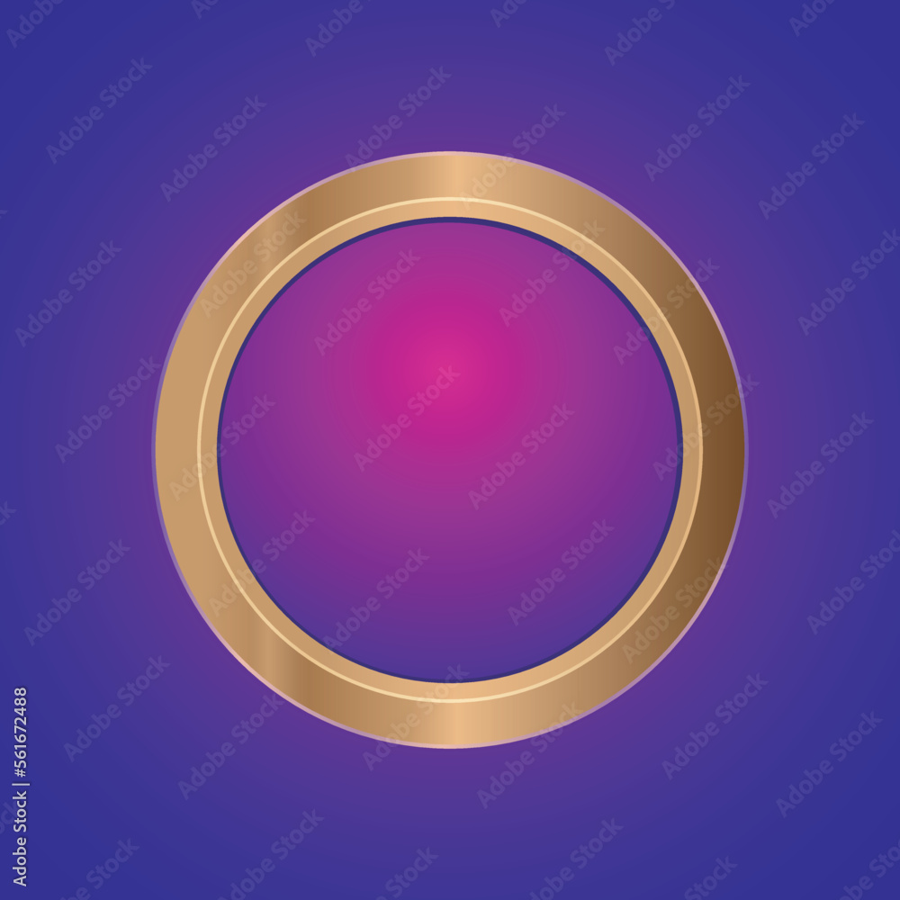 Blue button with gold border on white background Blue button with gold border on white background