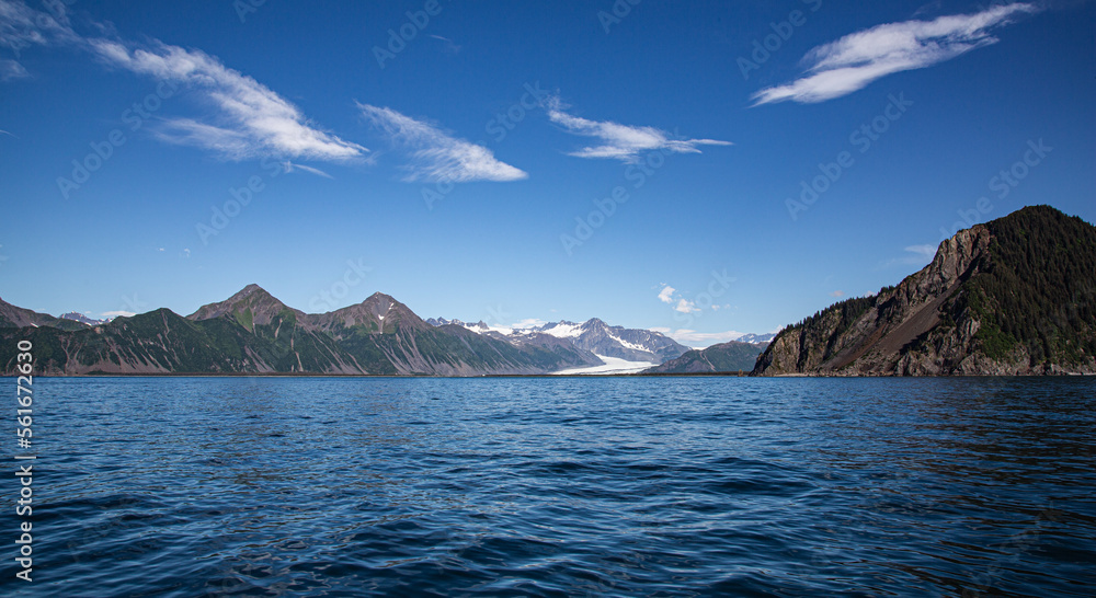 sea and mountains of alaska