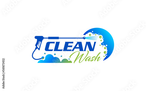 Illustration vector graphic of pressure power wash spray logo design template