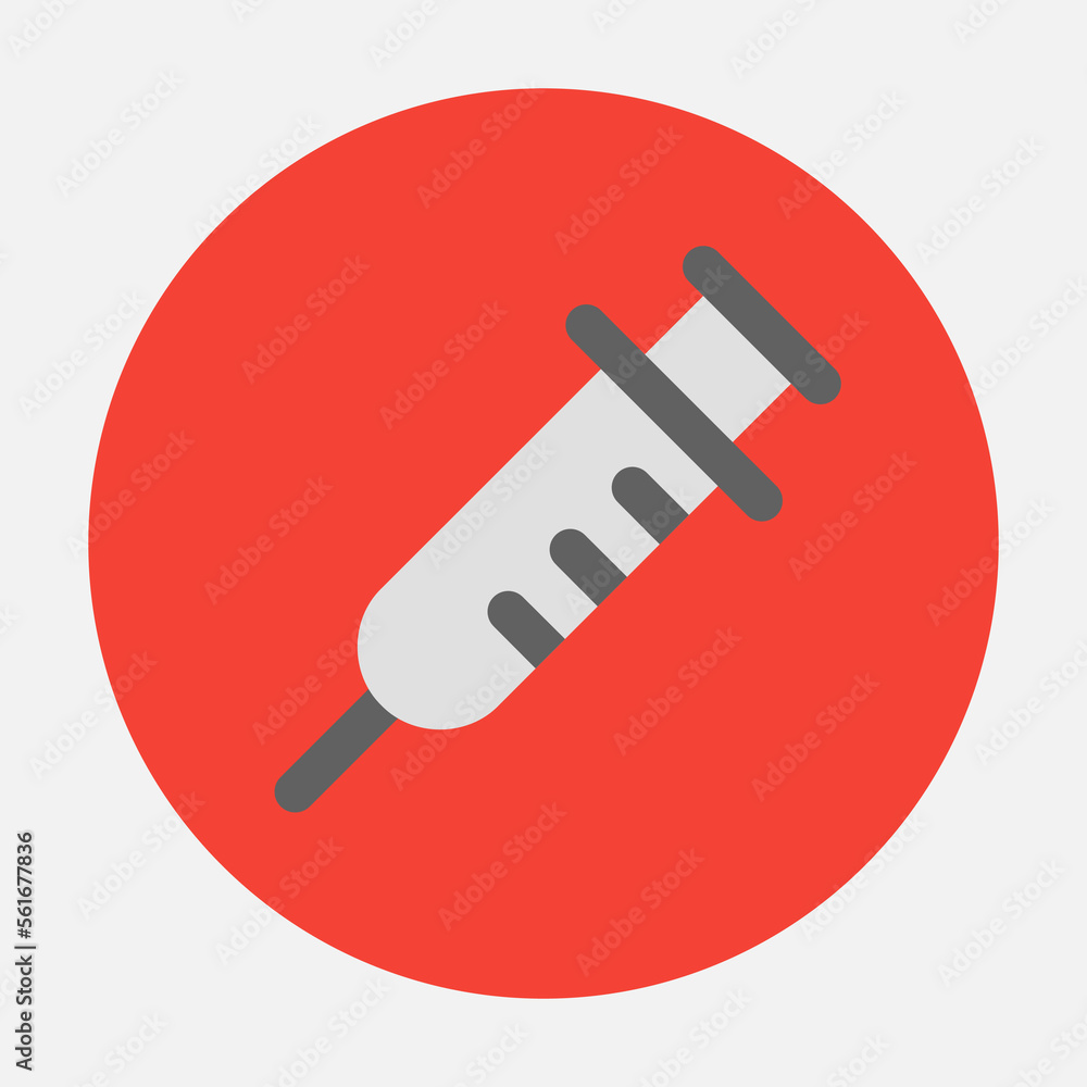 Injection icon in flat style, use for website mobile app presentation Injection icon in flat style, use for website mobile app presentation