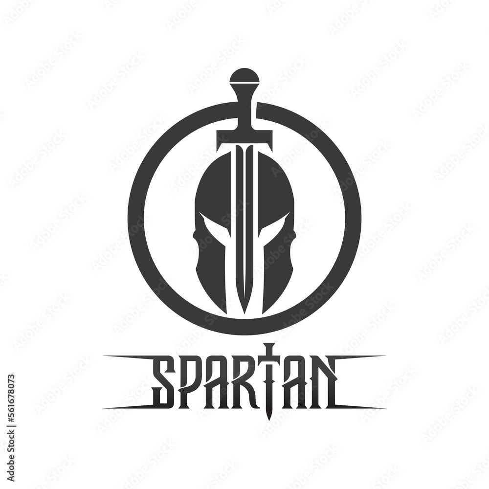 spartan and gladiator helmet logo icon designs vector Stock Vector ...