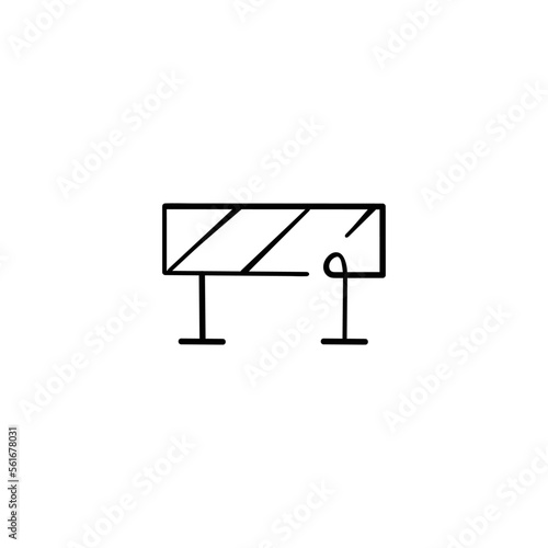Roadblock Line Style Icon Design