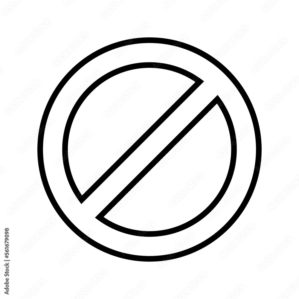 No sign isolated. Circle red warning icon. Template for button or web applications. simple icon illustration No sign isolated. Circle red warning icon. Template for button or web applications. simple icon illustration