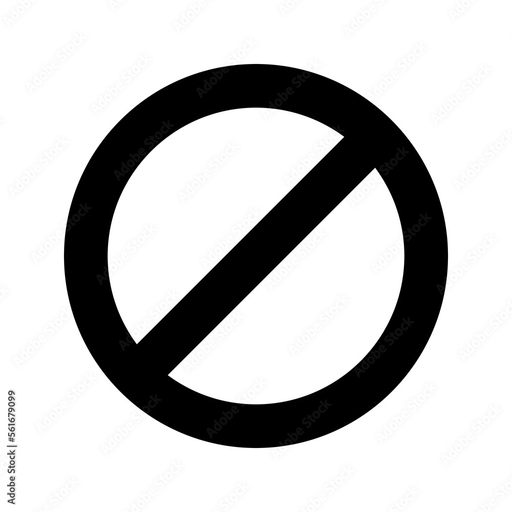 No sign isolated. Circle red warning icon. Template for button or web applications. simple icon illustration No sign isolated. Circle red warning icon. Template for button or web applications. simple icon illustration