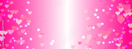 Beautiful pink, red, white hearts on pink background. Valentines day concept. Heart shapes overlay background. Holiday concept and celebration background. Abstract festive hearts background.