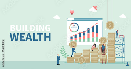 Long-term investment vector banner illustration