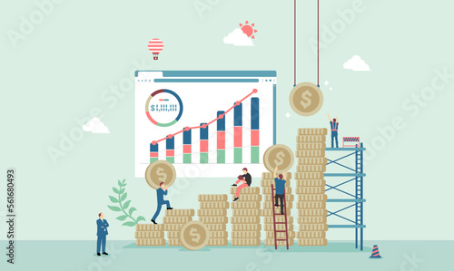 Long-term investment vector banner illustration
