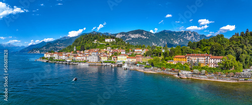 Valokuva Aerial view of Bellagio village in Lake Como, in Italy.