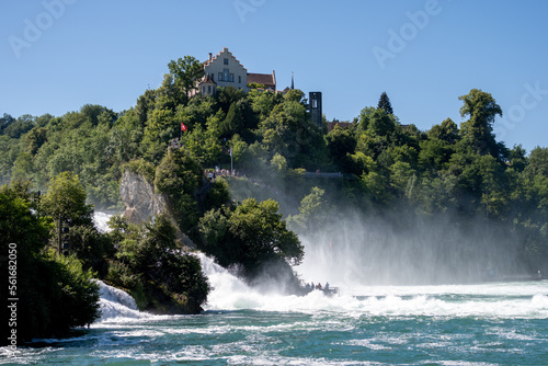 Side view of Rheinfalls in the summer, Switzerland photo