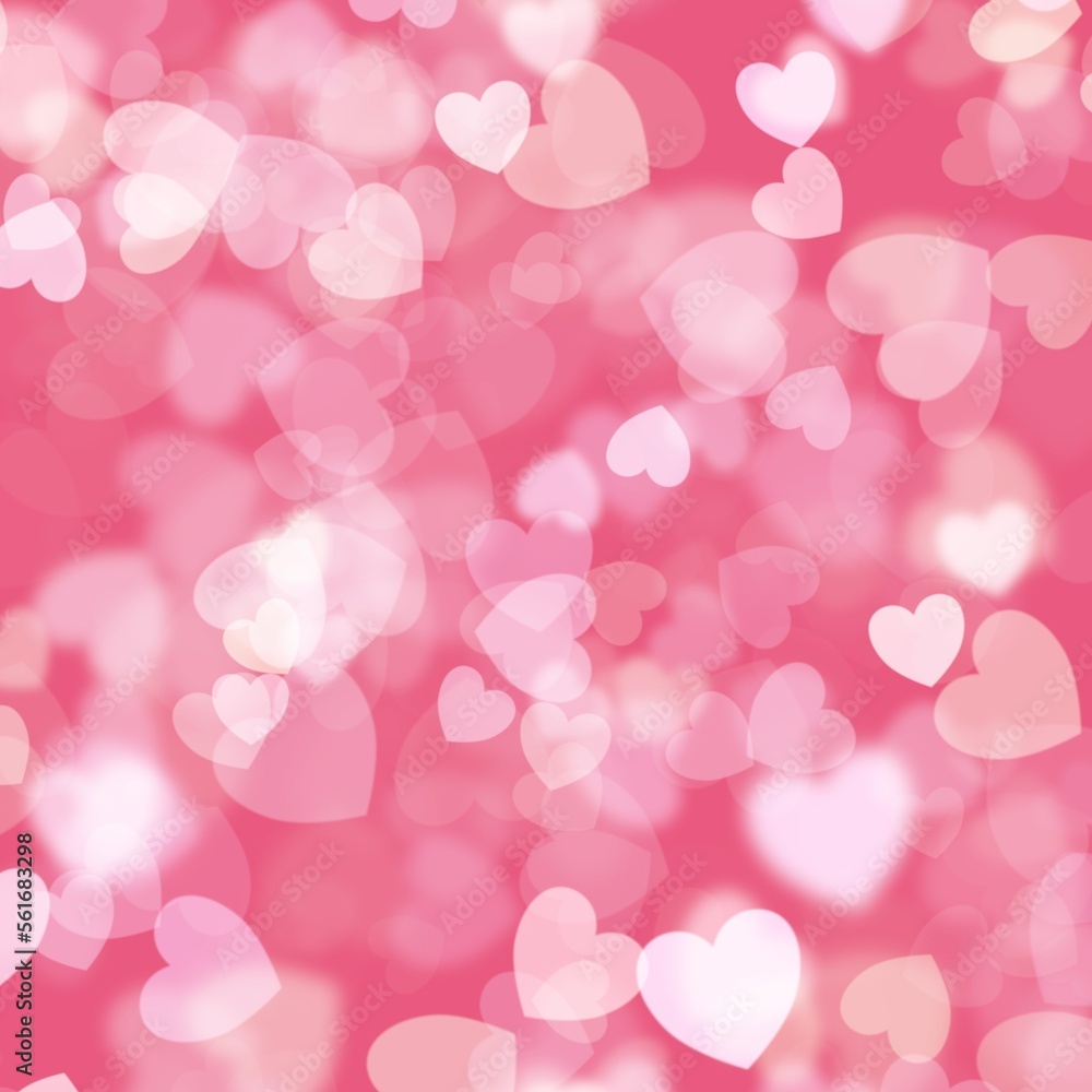 Hearts Bokeh Valentine Background